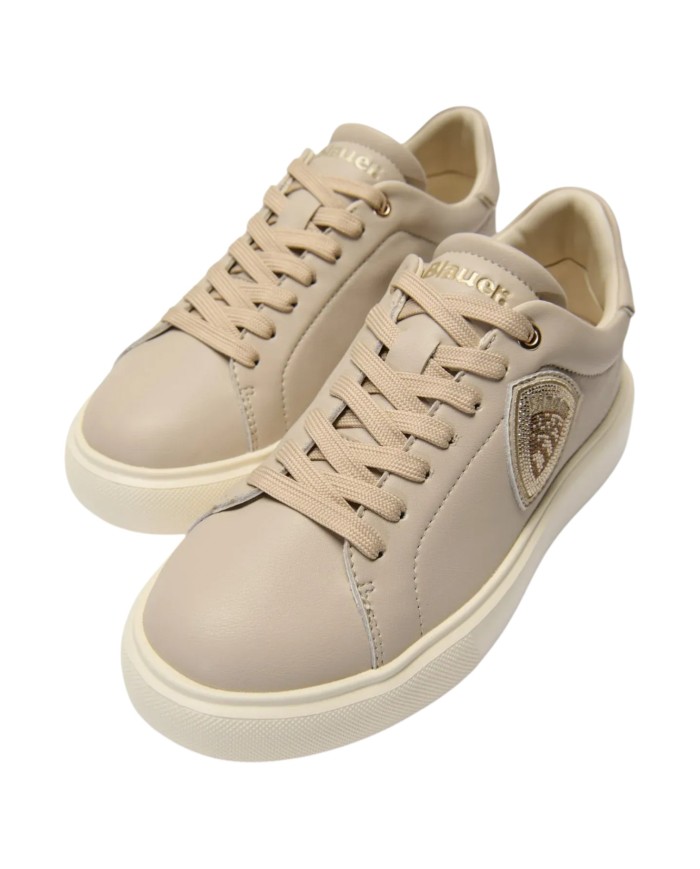 Sneakers Donna Blauer Venus 01 Leather Taupe