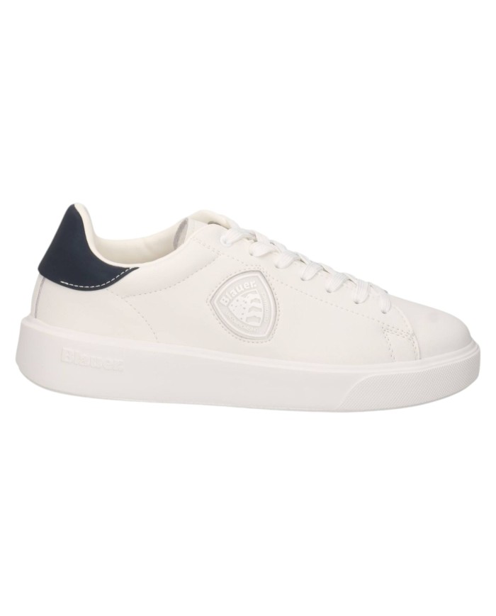 Sneakers Uomo Blauer Buck 07 Leather White Navy