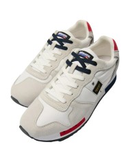Sneakers Uomo Blauer Queens01 Leather White Red Navy
