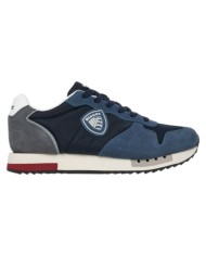 Sneakers Uomo Blauer Queens05 Leather Navy Grey