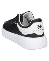 Sneaker Uomo John Richmond 31014 Action Leather New Logo Leather Black White
