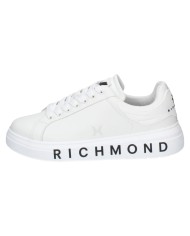 Sneaker Uomo John Richmond 31016 Action Leather New Logo Leather White