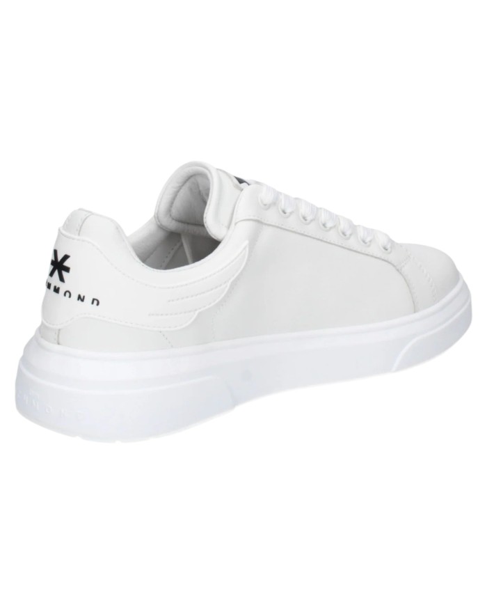 Sneaker Uomo John Richmond 31016 Action Leather New Logo Leather White