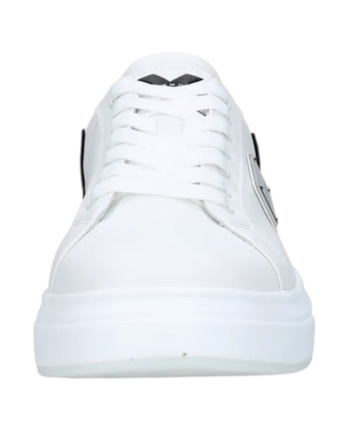 Sneaker Uomo John Richmond 31018 Action Leather New Logo Leather White Black