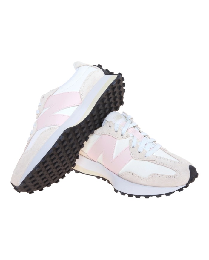 Sneakers Donna New Balance 327 Leather Suede Sea Salt Pink Salt white