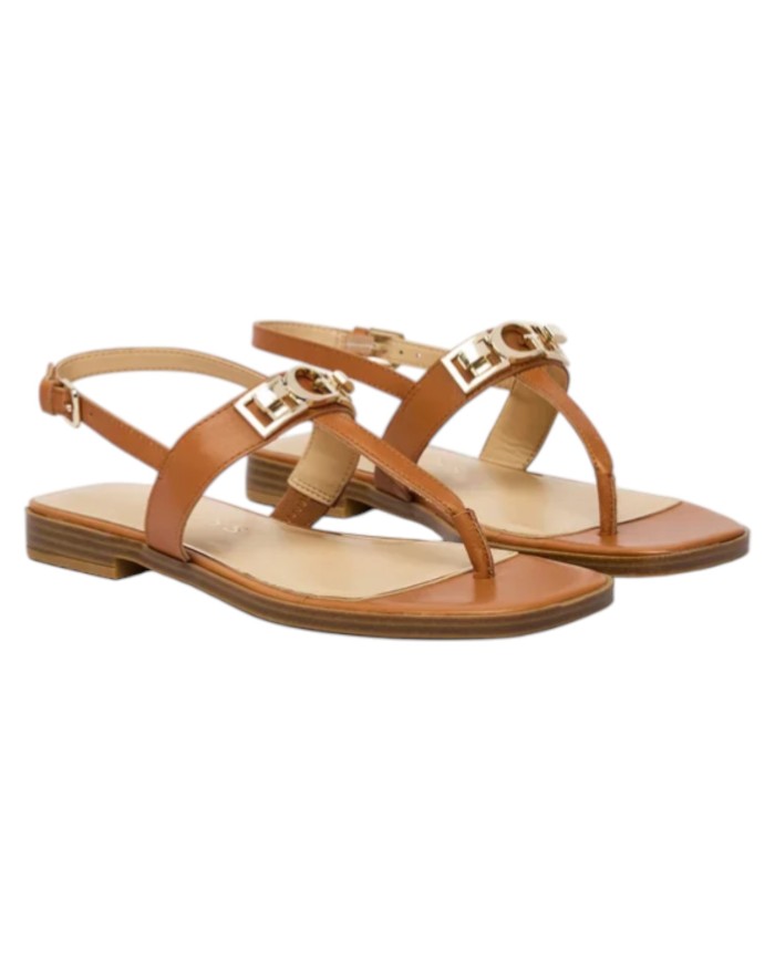 Sandali Guess Donna Ramiry G Logo Leather Brown Cognac