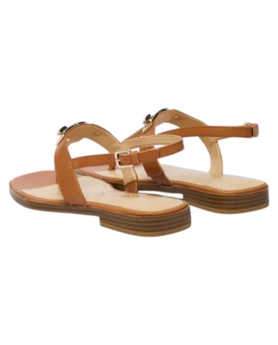 Sandali Guess Donna Ramiry G Logo Leather Brown Cognac