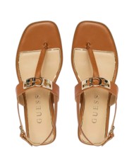 Sandali Guess Donna Ramiry G Logo Leather Brown Cognac