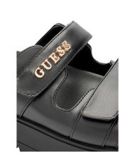 Sandalo Donna Guess Ciabatta Faxon Guess Logo Doppio Strap Leather Black