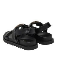 Sandalo Donna Guess Fabelis Guess Logo Doppio Strap Leather Black