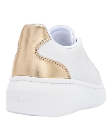 Sneakers Donna Guess Fionia Charme Logo Leather White Platinum