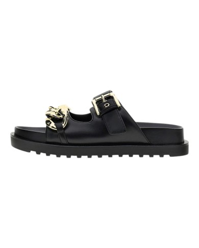 Sandalo Guess Donna Ciabatta Fatema Chain Leather Black