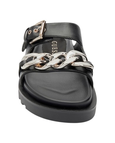 Sandalo Guess Donna Ciabatta Fatema Chain Leather Black