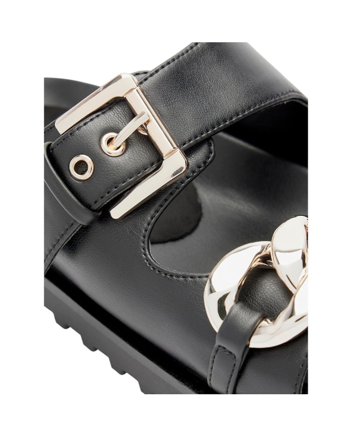 Sandalo Guess Donna Ciabatta Fatema Chain Leather Black