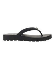 Ciabatta Guess Donna Candry Infradito Triangle Logo Leather Black