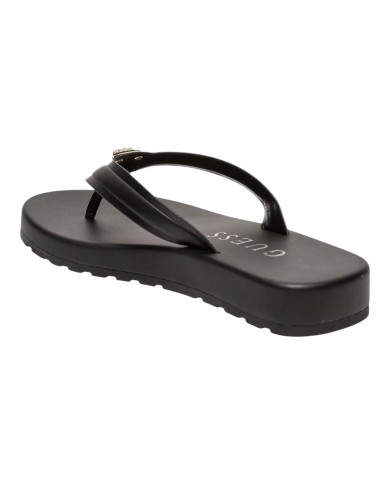 Ciabatta Guess Donna Candry Infradito Triangle Logo Leather Black