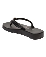 Ciabatta Guess Donna Candry Infradito Triangle Logo Leather Black