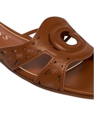 Sandalo Donna Guess Ciabatta Ciesta 2 4G Logo Leather Brown