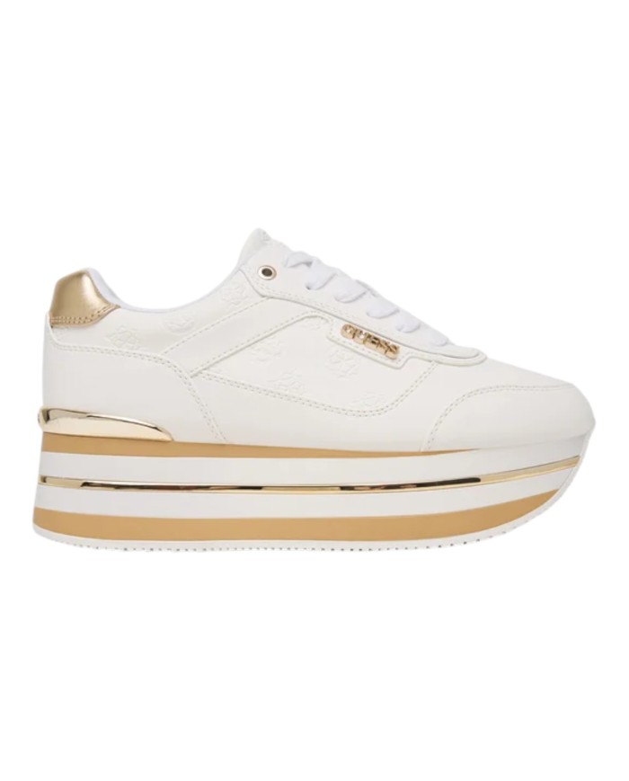 Sneakers Guess Donna Hansin 4G Logo Peony Leather White Platinum