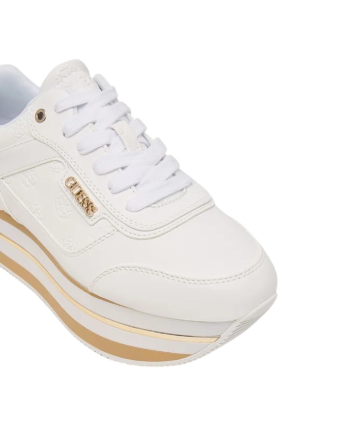 Sneakers Guess Donna Hansin 4G Logo Peony Leather White Platinum