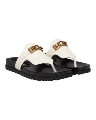 Ciabatta Guess Donna Farron Infradito G Logo Leather White