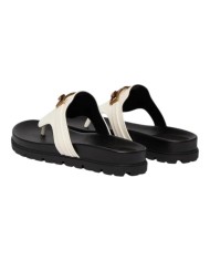 Ciabatta Guess Donna Farron Infradito G Logo Leather White