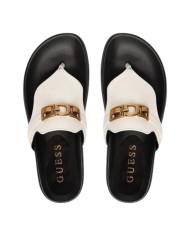 Ciabatta Guess Donna Farron Infradito G Logo Leather White