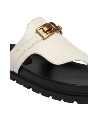 Ciabatta Guess Donna Farron Infradito G Logo Leather White