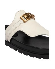 Ciabatta Guess Donna Farron Infradito G Logo Leather White