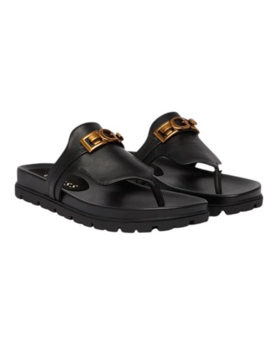 Ciabatta Guess Donna Farron Infradito G Logo Leather Black