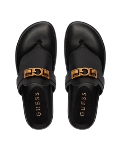 Ciabatta Guess Donna Farron Infradito G Logo Leather Black