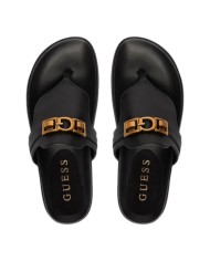 Ciabatta Guess Donna Farron Infradito G Logo Leather Black