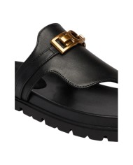 Ciabatta Guess Donna Farron Infradito G Logo Leather Black