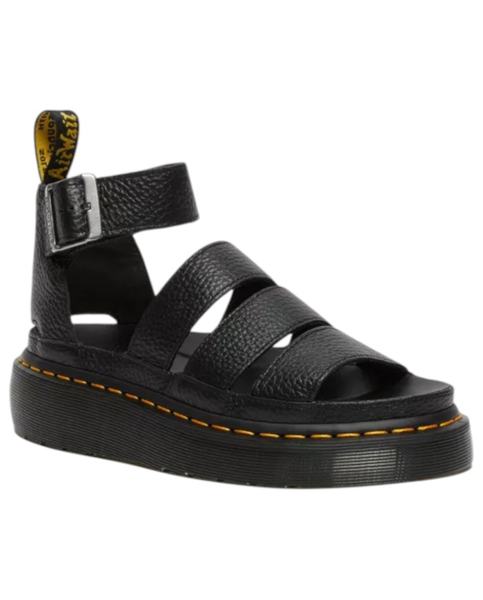 Sandalo Donna Dr Martens Clarissa II Quad Platform Milled Nappa Leather Black