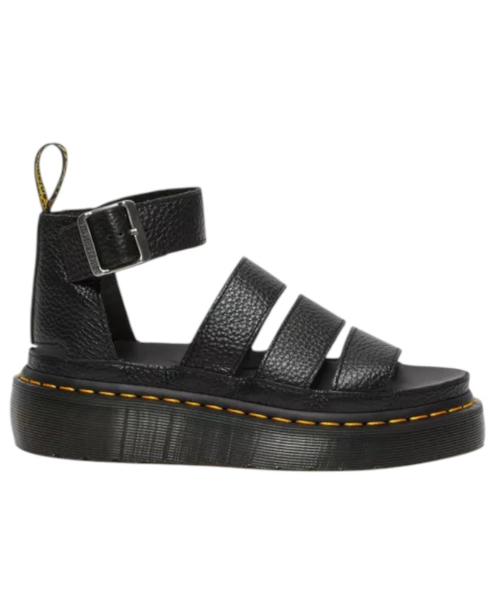 Sandalo Donna Dr Martens Clarissa II Quad Platform Milled Nappa Leather Black