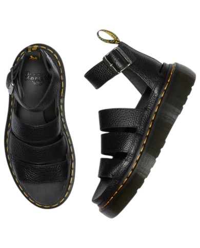 Sandalo Donna Dr Martens Clarissa II Quad Platform Milled Nappa Leather Black