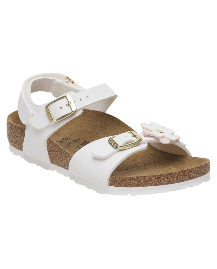 Sandalo Bambino Birkenstock Bimba Rio Plain As Kids White
