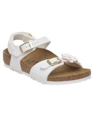 Sandalo Bambino Birkenstock Bimba Rio Plain As Kids White
