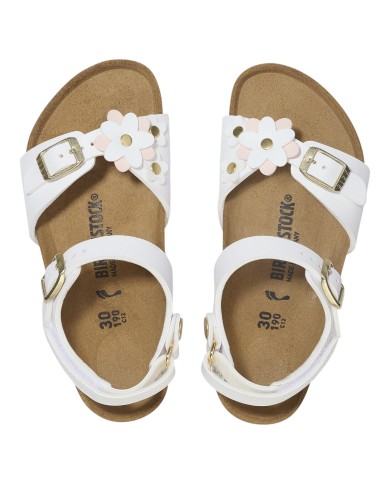Sandalo Bambino Birkenstock Bimba Rio Plain As Kids White