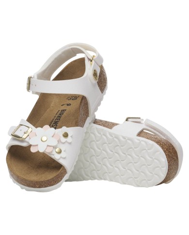 Sandalo Bambino Birkenstock Bimba Rio Plain As Kids White