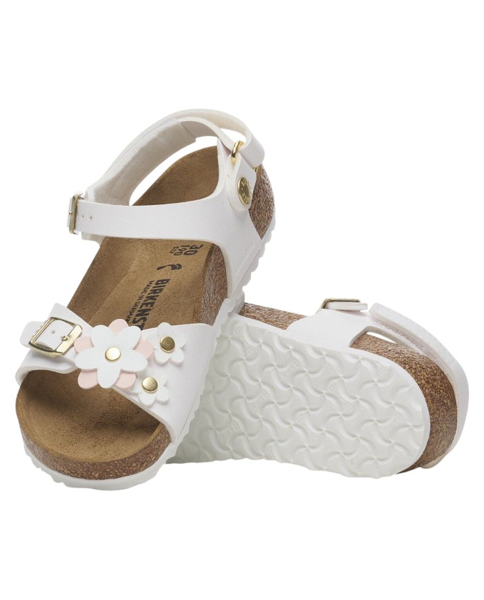 Sandalo Bambino Birkenstock Bimba Rio Plain As Kids White