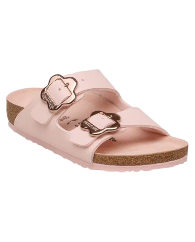Sandalo Bambino Birkenstock Bimba Arizona Flower Buckle Kids Ligh Rose Tonal