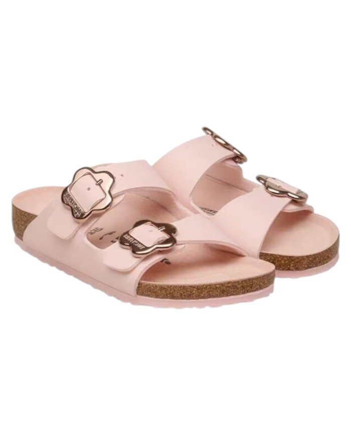 Sandalo Bambino Birkenstock Bimba Arizona Flower Buckle Kids Ligh Rose Tonal