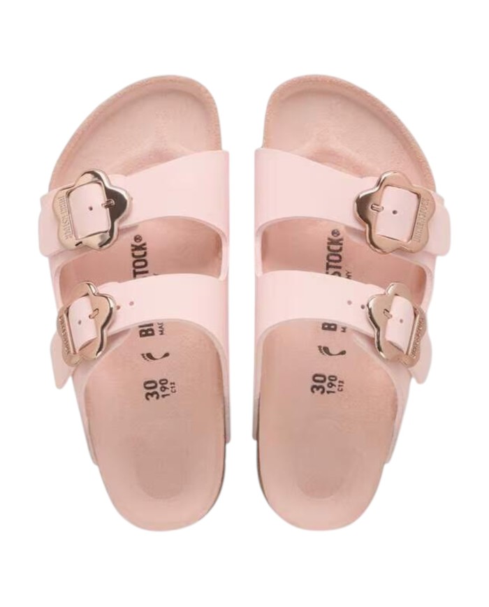 Sandalo Bambino Birkenstock Bimba Arizona Flower Buckle Kids Ligh Rose Tonal