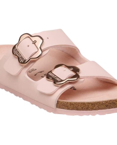 Sandalo Bambino Birkenstock Bimba Arizona Flower Buckle Kids Ligh Rose Tonal