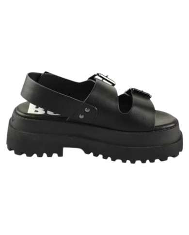 Sandalo Donna Buffalo Pluto Ari plateau vegan nero