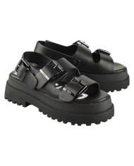 Sandalo Donna Buffalo Pluto Ari plateau vegan nero