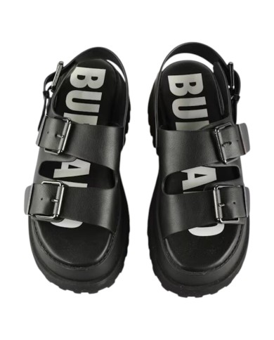 Sandalo Donna Buffalo Pluto Ari plateau vegan nero