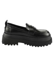 Mocassino Donna Buffalo Slip On Pluto Loafer Vegan Box nero