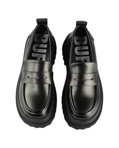 Mocassino Donna Buffalo Slip On Pluto Loafer Vegan Box nero